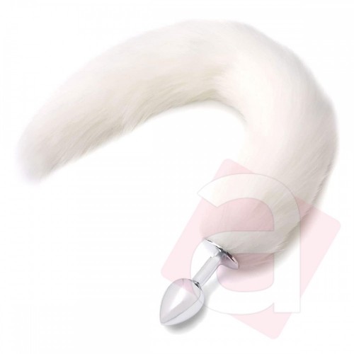 Anal Plug Tilki Kuyruğu Beyaz