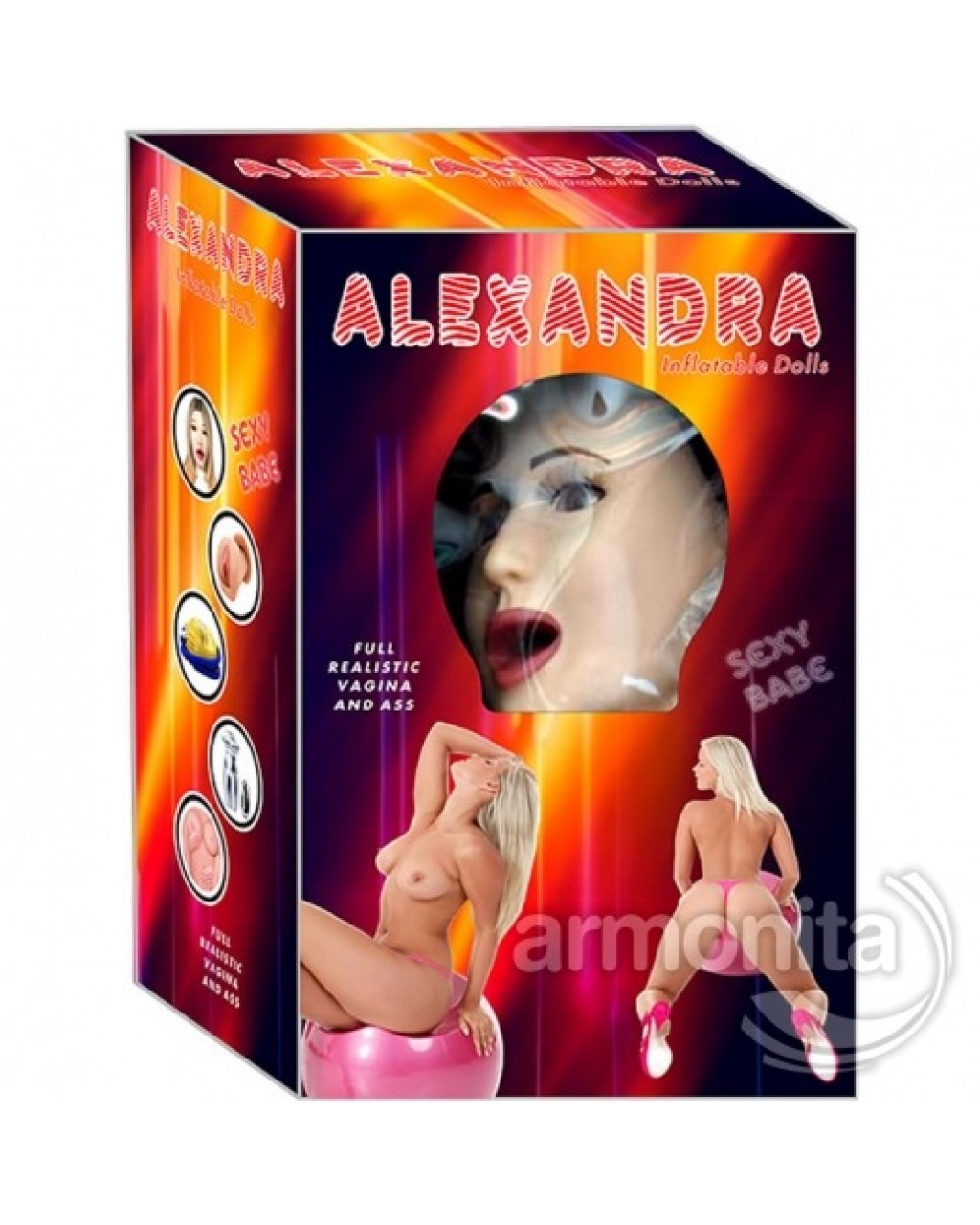 Alexandra 3 işlevli Sesli Realistik Şişme Manken