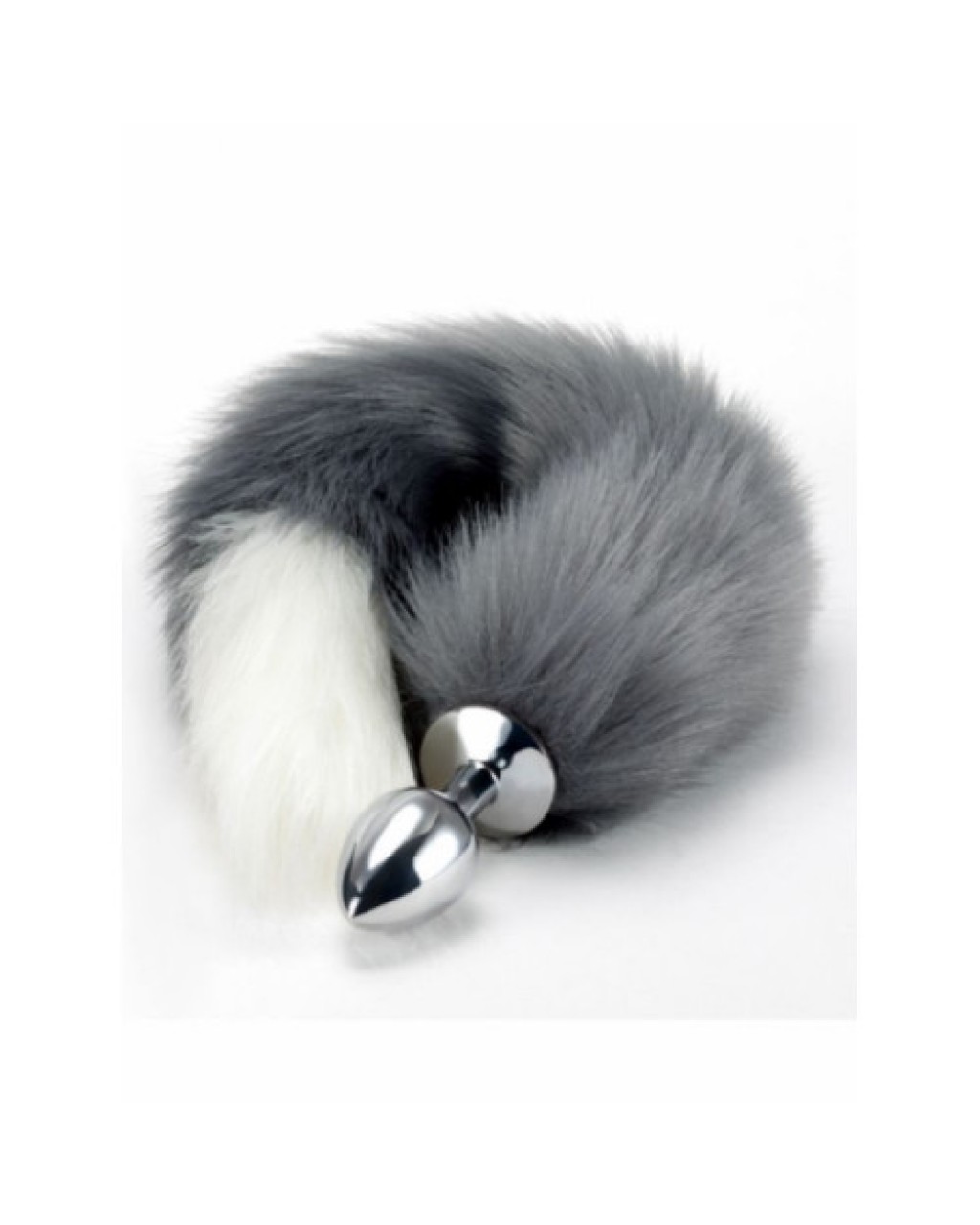 Anal Plug Tilki Kuyruğu Gri Beyaz Anal Plug Tilki Kuyruğu Gri Beyaz