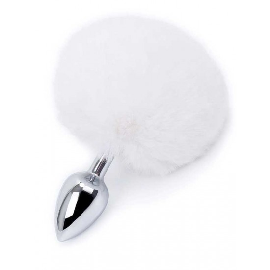 Tavşan Kuyruklu Gümüş Metal Anal Tapa Small