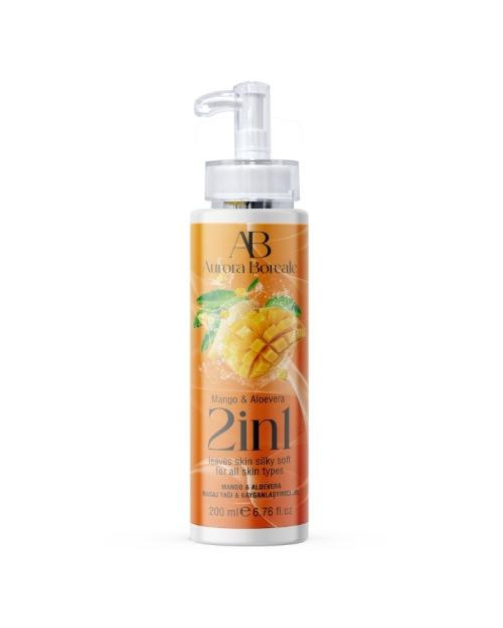 Aurora Boreale 2si1 Arada Mango Alovera Aromalı Masaj Yağı & Kayganlaştırıcı Jel 200 ML Aurora Boreale 2si1 Arada Mango Alovera Aromalı Masaj Yağı & Kayganlaştırıcı Jel 200 ML