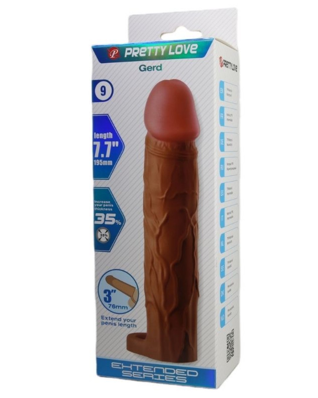 Censan Gerd Gerçek Hissiyatlı Uzatıcı Penis Kılıfı Brown