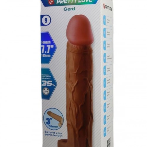 Censan Gerd Gerçek Hissiyatlı Uzatıcı Penis Kılıfı Brown