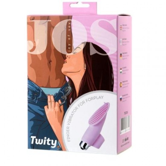 Jos Twity Parmak Vibratör silikon pembe 10,2 cm Jos Twity Parmak Vibratör silikon pembe 10,2 cm