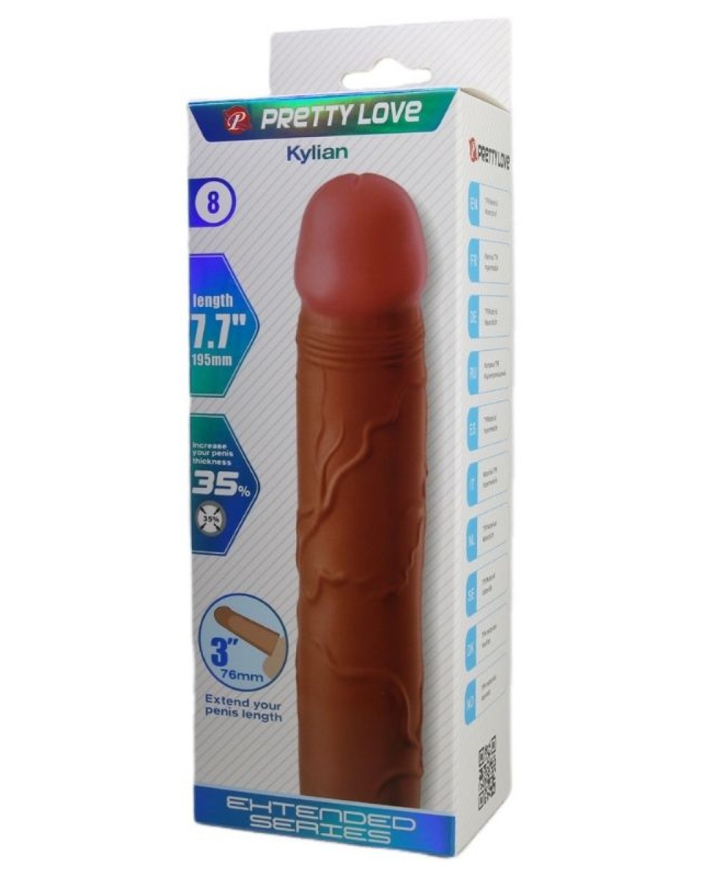 Censan Kylian Gerçek Hissiyatlı Uzatıcı Penis Kılıfı Brown