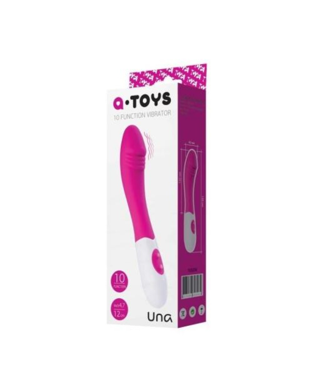 Una Vibratör silikon pembe 19,8 cm