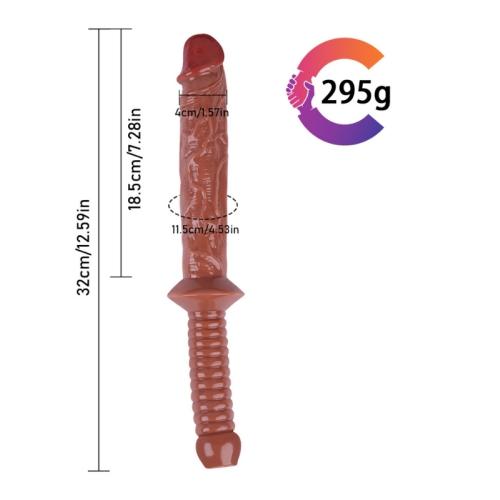 Noctis 32cm Kahverengi Realistik Kılıç Dildo