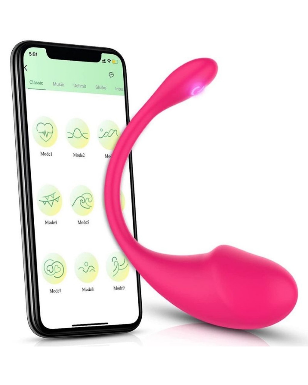 Noctis Telefon kontrollü Pembe vibratör