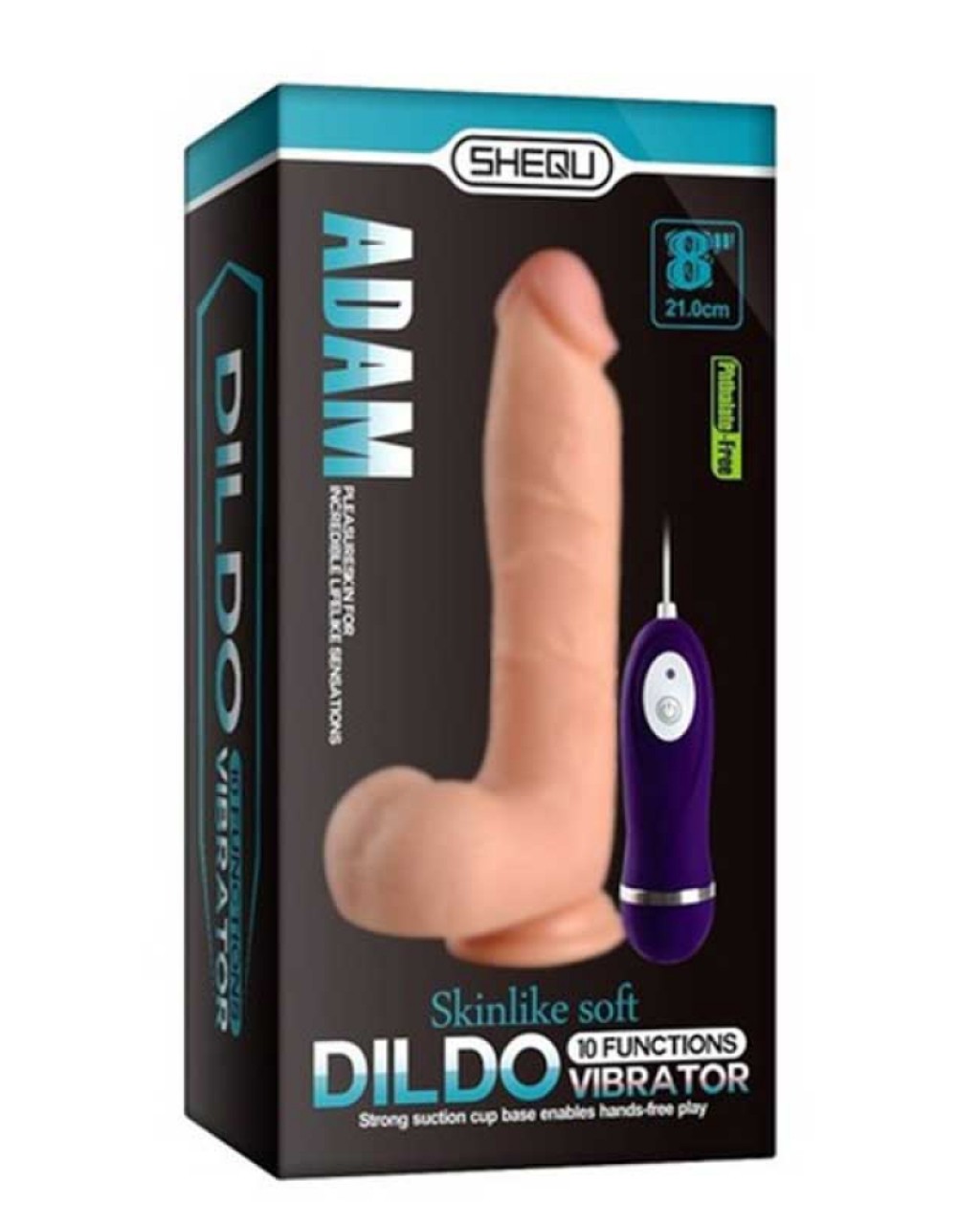 Shequ Adam Vibrating Realistik Vantuzlu Titreşimli Dildo 21 cm