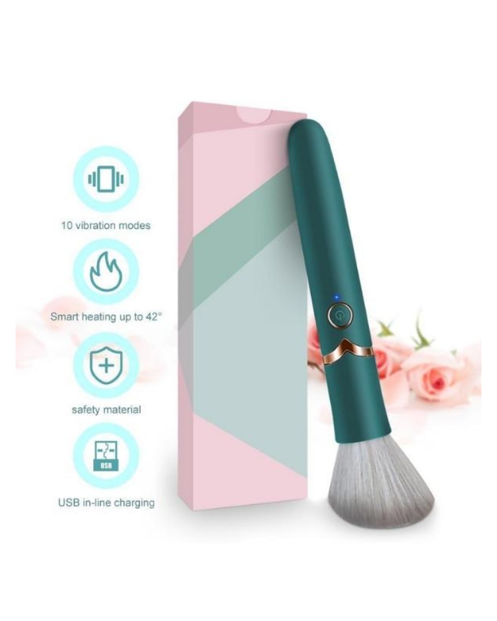 USB Şarj Edilebilir 10 Hızlı Silikon Makyaj Fırçası