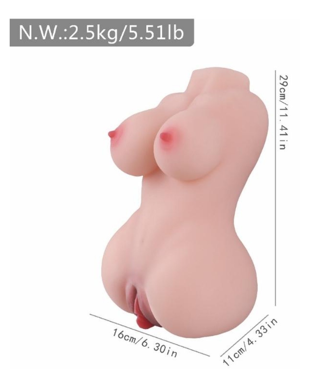 2.5 kg mini yarım vücut manken