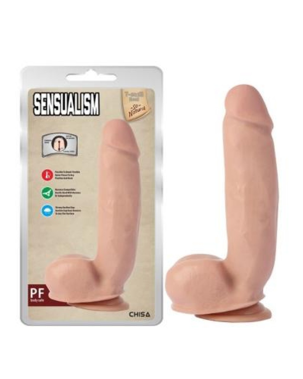 Sensualism 21cm Kıkırdaklı Gerçekçi Dildo