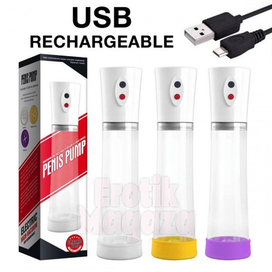 Tam Otomatik USB Şarjlı Penis Pompası