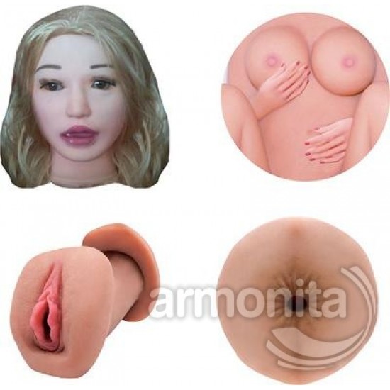 Jenny Kumral 3 işlevli Sesli Realistik Şişme Manken