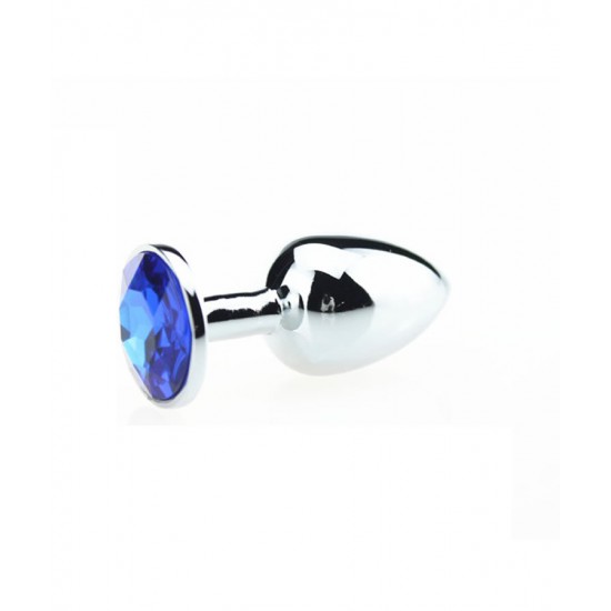 Mor Taşlı Metal Anal Plug Large