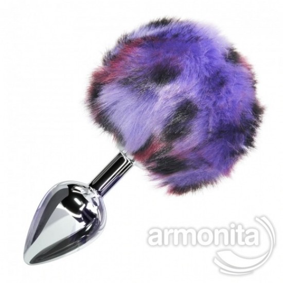 Tavşan Kuyruklu Gümüş Metal Anal Tapa Small