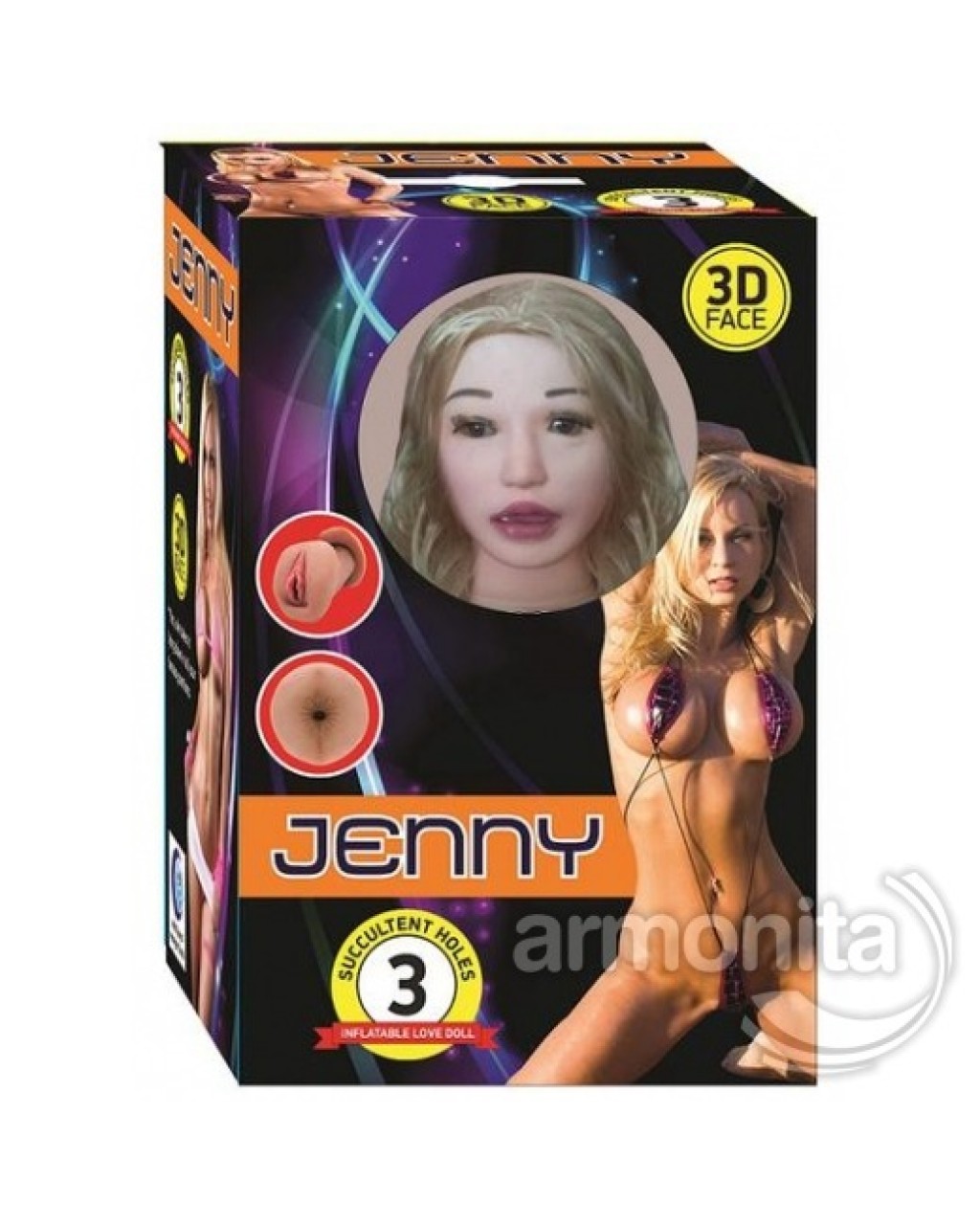 Jenny Kumral 3 işlevli Sesli Realistik Şişme Manken